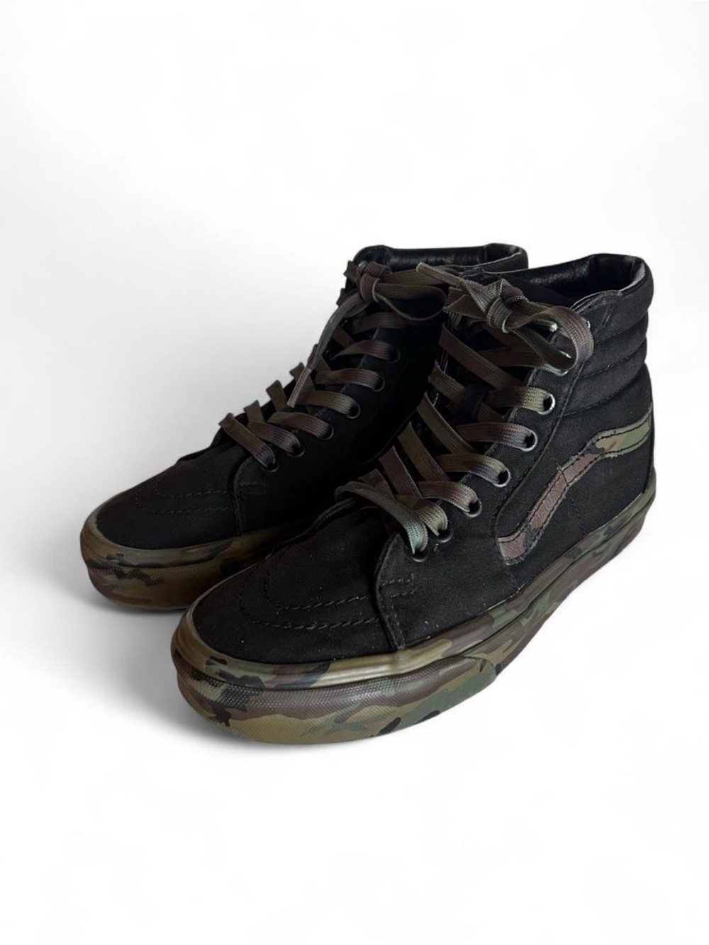 Vans SK8-Hi Inspired Black & Camo High-Top Sneakers